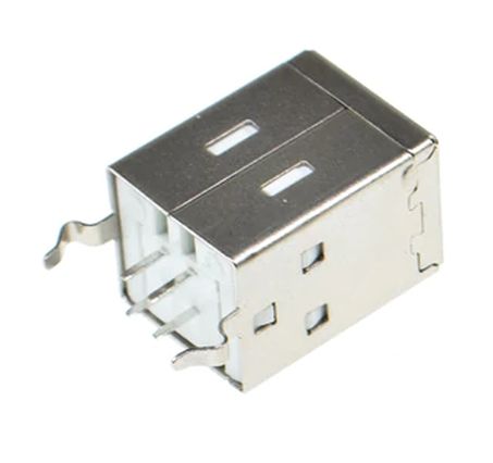 USB-B connector female verticaal PCB 02